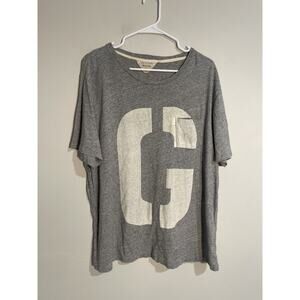 Rag & Bone Alphabet Print Crew Pocket T-Shirt Gray “G” Size XXL